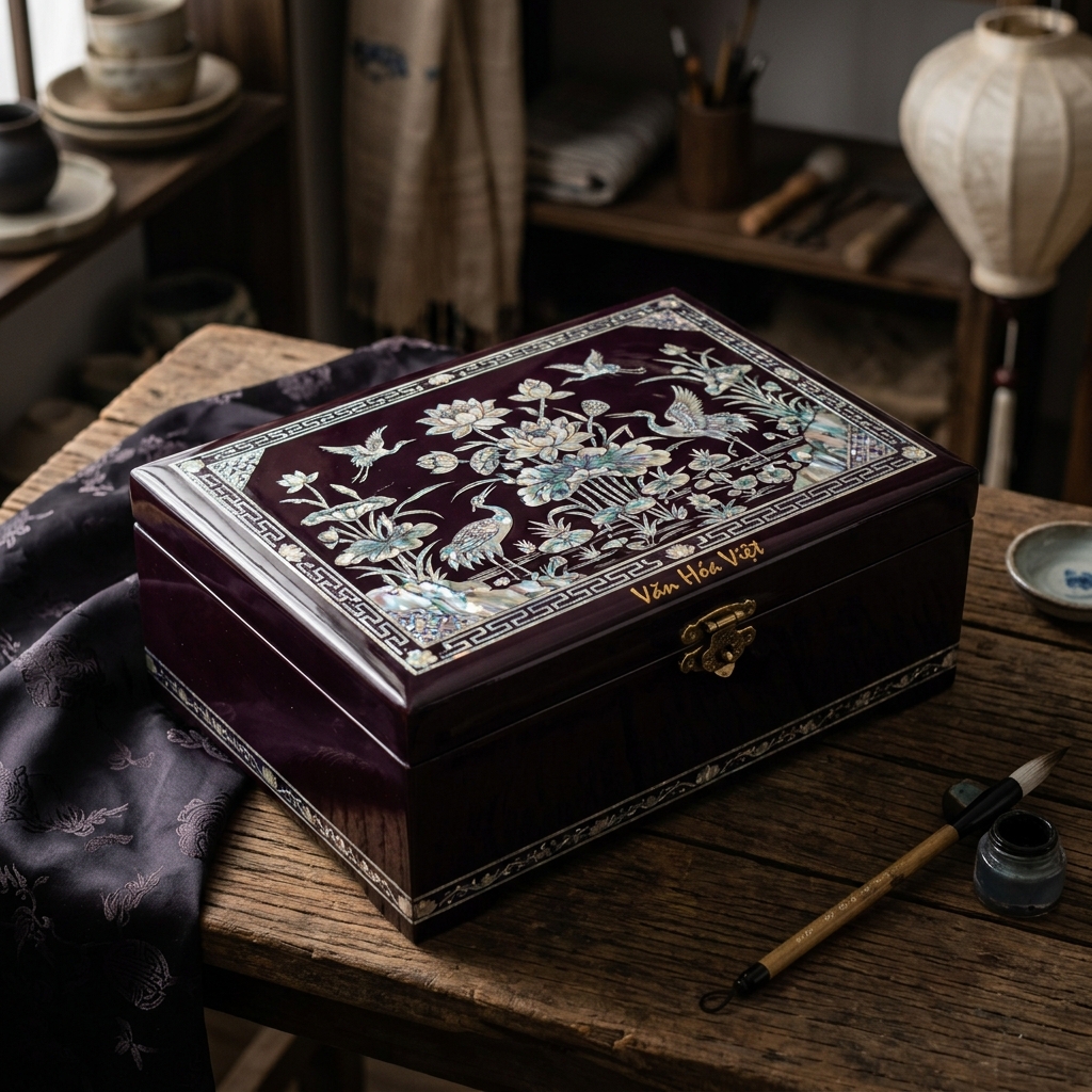 Hộp sơn mài thủ công cao cấp Chạm Atelier